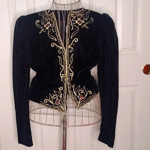 Vintage 1980's Boutique Designer Velvet Jacket SZ 6